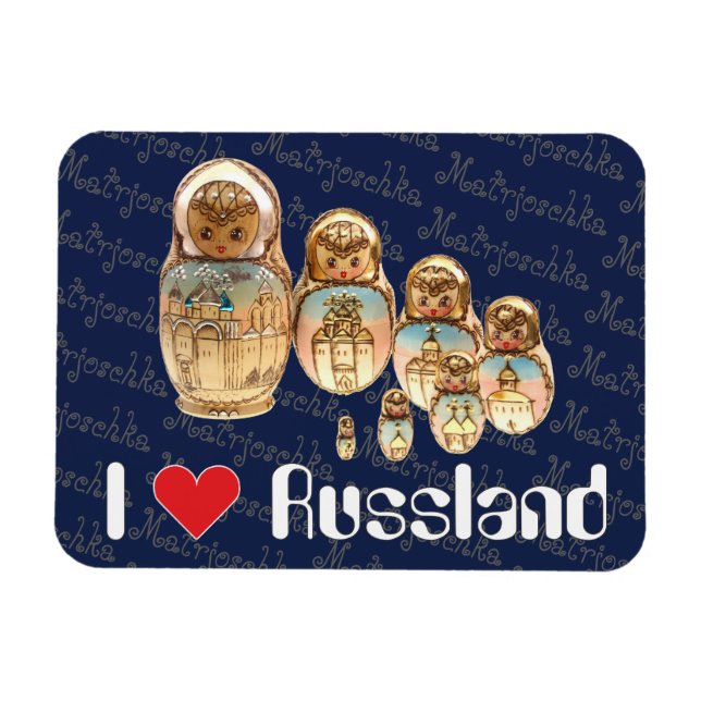 Russia - Babuschka - Matrjoschka Magnet (Horizontal)
