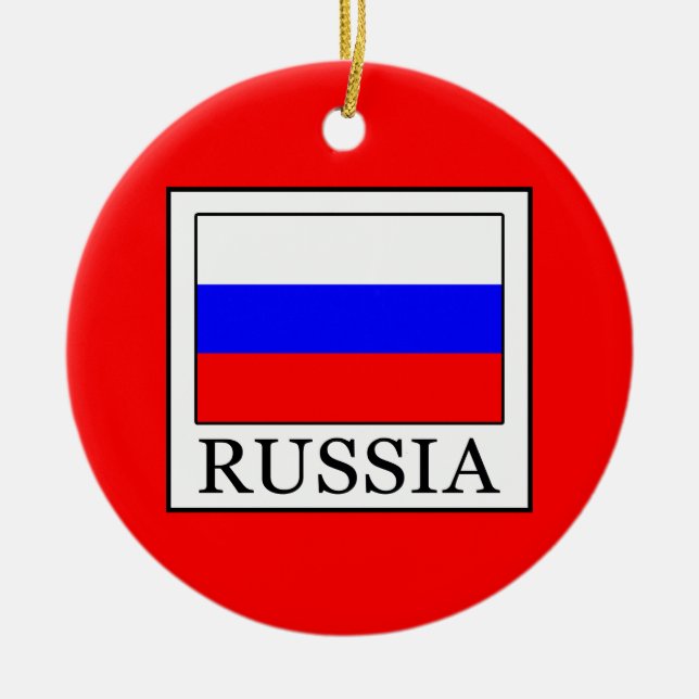 Russia Ceramic Tree Decoration (Front)