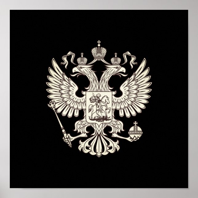 Russia coat of arms - white version poster (Front)