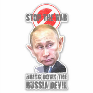 Russia Devil   8"x 8"  Sticker