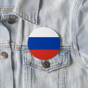 Russia flag 7.5 cm round badge
