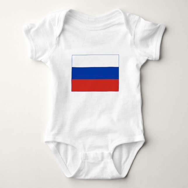 Russia Flag Baby Bodysuit (Front)