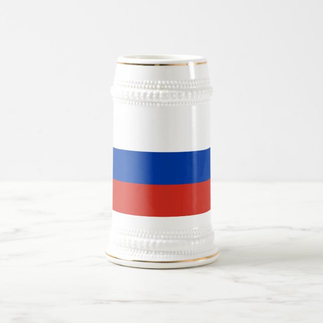 Russia Flag Beer Stein (Center)