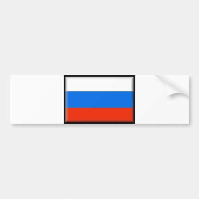 Russia Flag Bumper Sticker (Front)