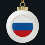 Russia Flag Ceramic Ball Christmas Ornament<br><div class="desc">Super Flag Shop
Flag Apparel and Gear
Show your International Pride on Flags of every Sovereign Nation,  from A to Z. 
Flag Menswear,  Flag Womenswear,  Flag Hoodies,  Flag Hats,  Flag Buttons,  Flag Stickers,  Flag Magnets,  Flag Mugs,  Flag Bumper Stickers,  Flag Luggage & Travel Gear   more!
www.SuperFlagShop.com</div>
