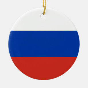 Russia Flag Ceramic Tree Decoration