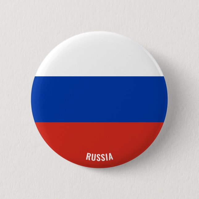Russia Flag Charming Patriotic 6 Cm Round Badge (Front)