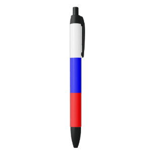 RUSSIA flag colours Black Ink Pen
