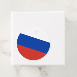 Russia flag favour tags