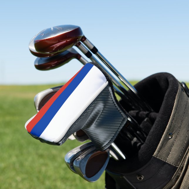 Russia flag golf head cover (In Situ)