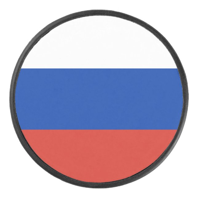 Russia Flag Hockey Puck (Front)