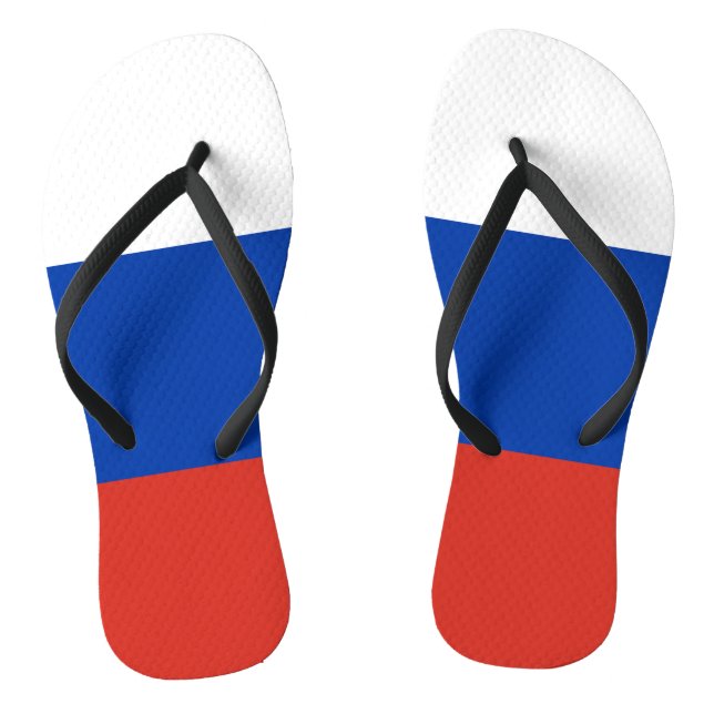 Russia Flag Jandals (Footbed)