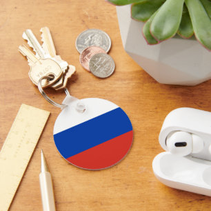 Russia flag key ring