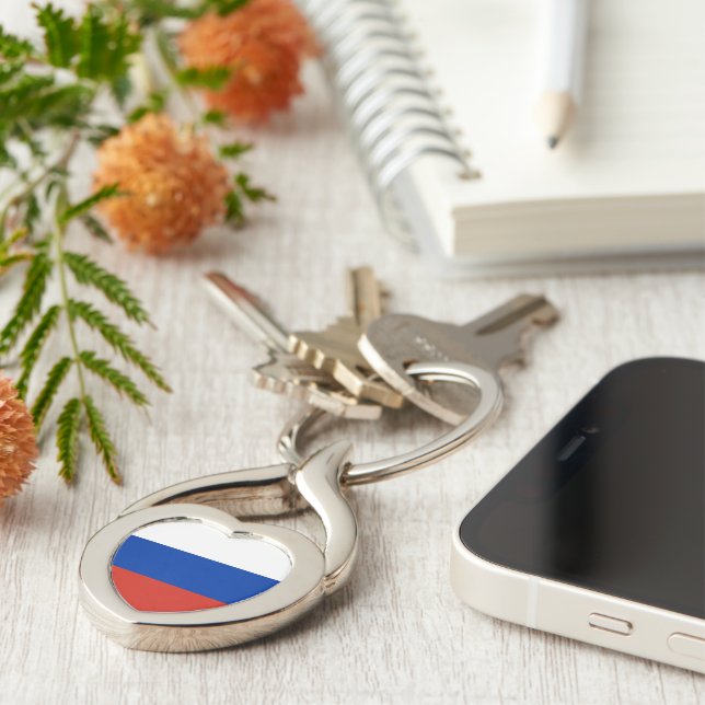 Russia flag key ring (Side)