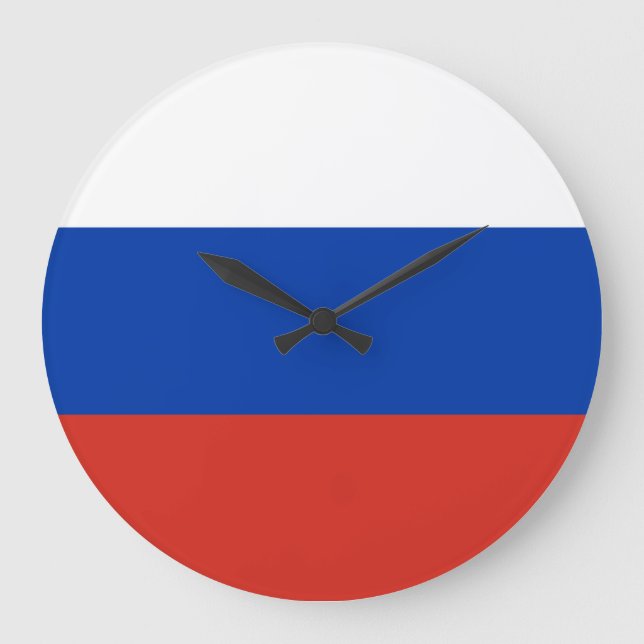 Russia Flag Large Clock (Front)