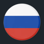 Russia Flag Magnet<br><div class="desc">Patriotic flag of Russia.</div>
