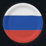 Russia Flag Paper Plate<br><div class="desc">Russia Flag Paper Plate. You can add your own text or graphics by clicking "customise further"</div>
