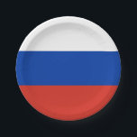 Russia Flag Paper Plate<br><div class="desc">Patriotic flag of Russia.</div>