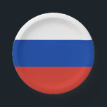 Russia Flag Paper Plate<br><div class="desc">Patriotic flag of Russia.</div>