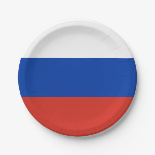 Russia Flag Paper Plate