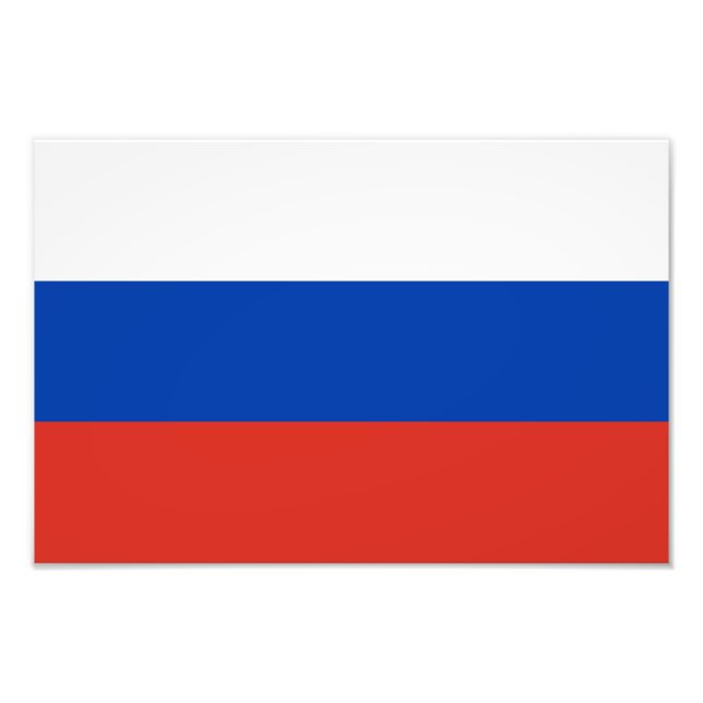 Russia Flag Photo Print (Front)