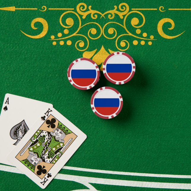 Russia flag poker chips (Poker Table (Stack))