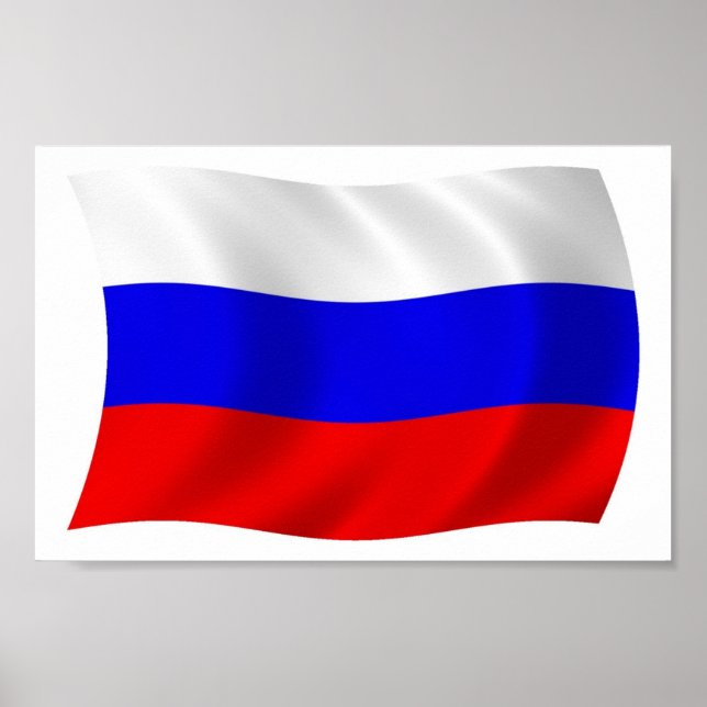 Russia Flag Poster Print (Front)