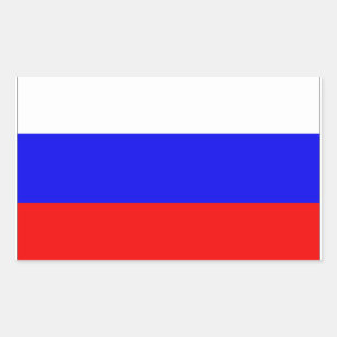 Russia Flag Rectangular Sticker