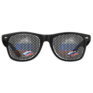 Russia flag retro sunglasses