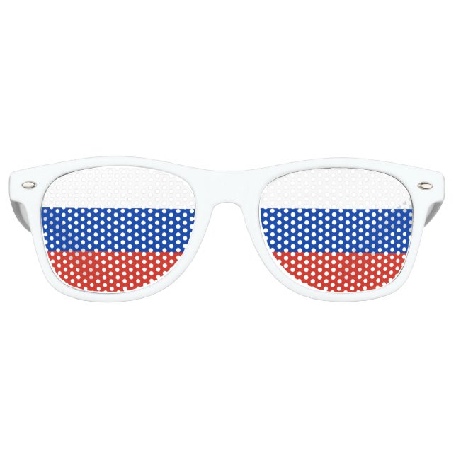 Russia flag retro sunglasses (Front)