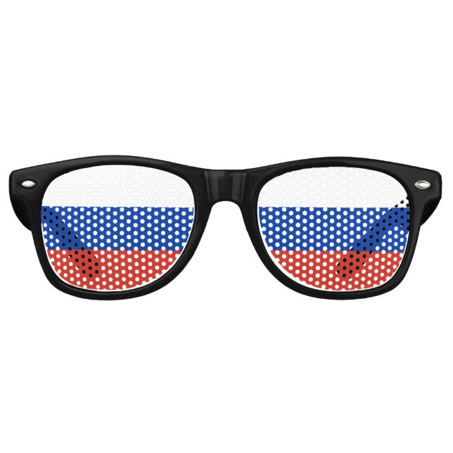 Russia Flag Retro Sunglasses (Front)