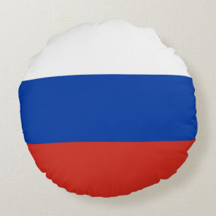 Russia flag round cushion