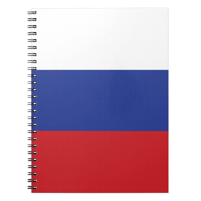 Russia Flag, Russian Patriotic Pride Gift Notebook (Front)