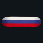 Russia Flag Skateboard<br><div class="desc">Feel free to modify the design according to your own preferences. You may change the design location, orientation, background colours and size. Also, you may add your own text, or slogan set its font, location and size, all in order to create the ultimate personal gift for you and your loved...</div>