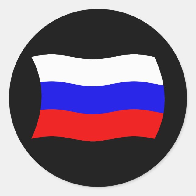 Russia Flag Sticker (Front)
