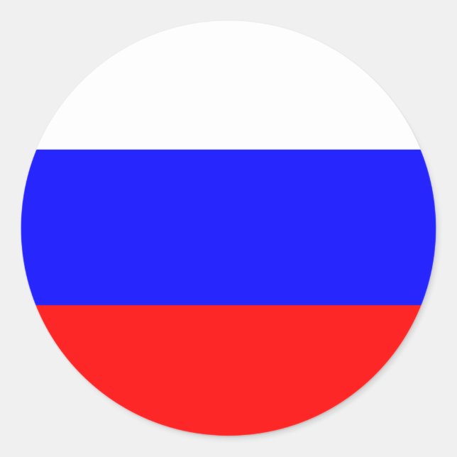 Russia Flag Sticker (Front)