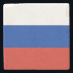 Russia Flag Stone Coaster<br><div class="desc">Patriotic flag of Russia.</div>