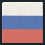 Russia Flag Stone Coaster<br><div class="desc">Patriotic flag of Russia.</div>