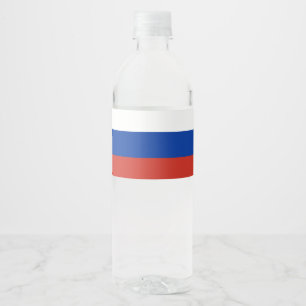 Russia flag water bottle label