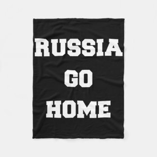 Russia Go Home I Stand With Ukraine Ukrainian Love Fleece Blanket