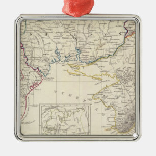 Russia in Europe Part VIII with index map Metal Tree Decoration