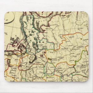Russia in Europe with boundaries outlined Mouse Pad