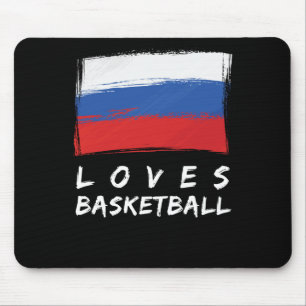 Russia Loves Basketball Mouse Pad