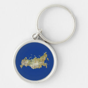 Russia Map Keychain