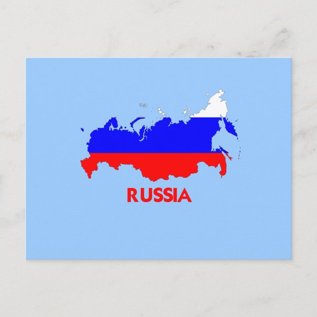 RUSSIA MAP POSTCARD (Front)