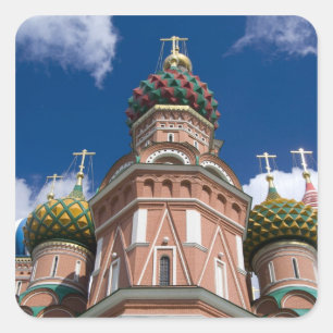 Russia, Moscow, Red Square. St. Basil's 2 Square Sticker
