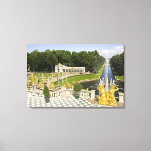 Russia. Petrodvorets. Peterhof Palace. Peter the Canvas Print