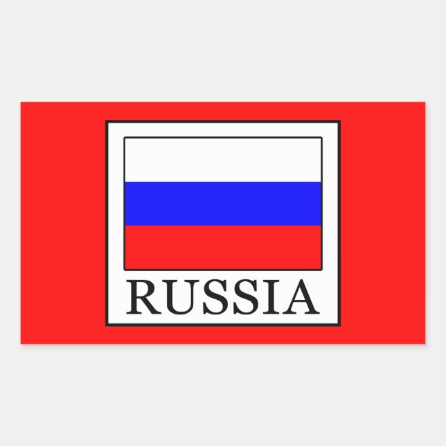 Russia Rectangular Sticker (Front)