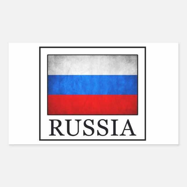Russia Rectangular Sticker (Front)