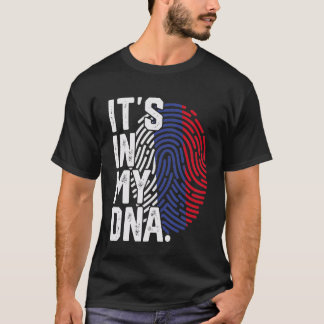 Russia Roots Flag Fingerprint Graphic Patriotic T-Shirt